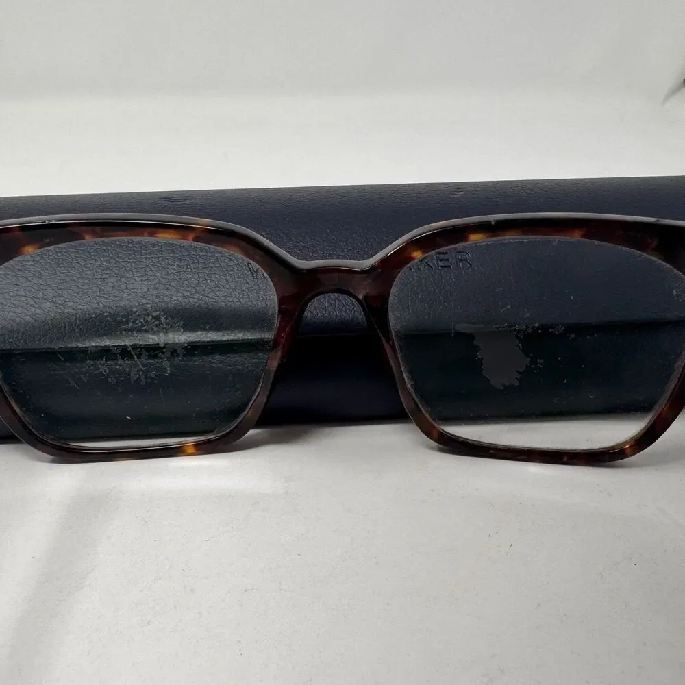 Warby Parker Hughes W 926 Brown Tortoise Eyeglasses Frames Only & Case 54-18-145